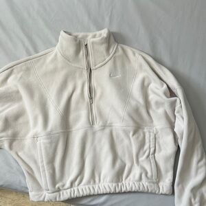 Nike Cream Quarter-Zip Fleece Pullover